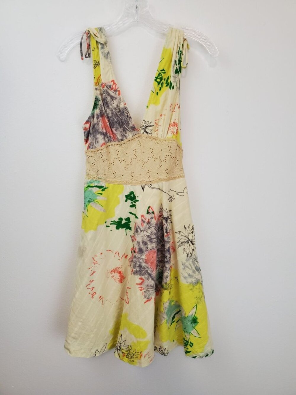 Free People yellow floral fit-and-flare summer dress